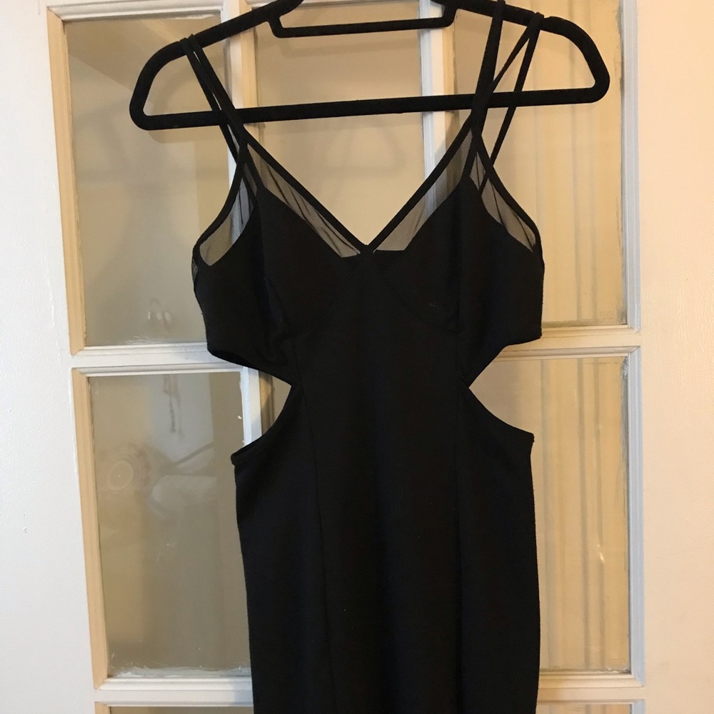 Black Cut Out Mini Dress